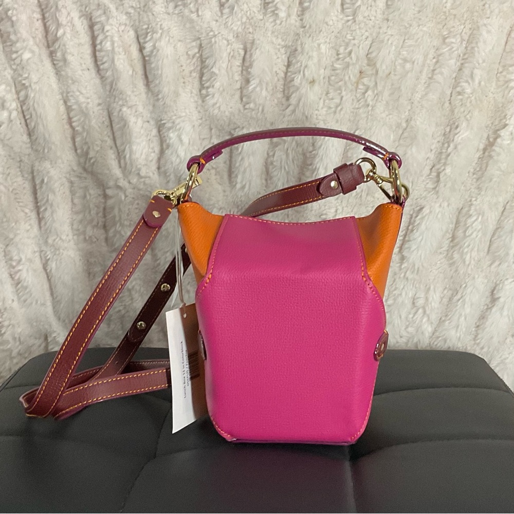 Jeff Wan Pink Lunch Box 11” Colorblock Bag